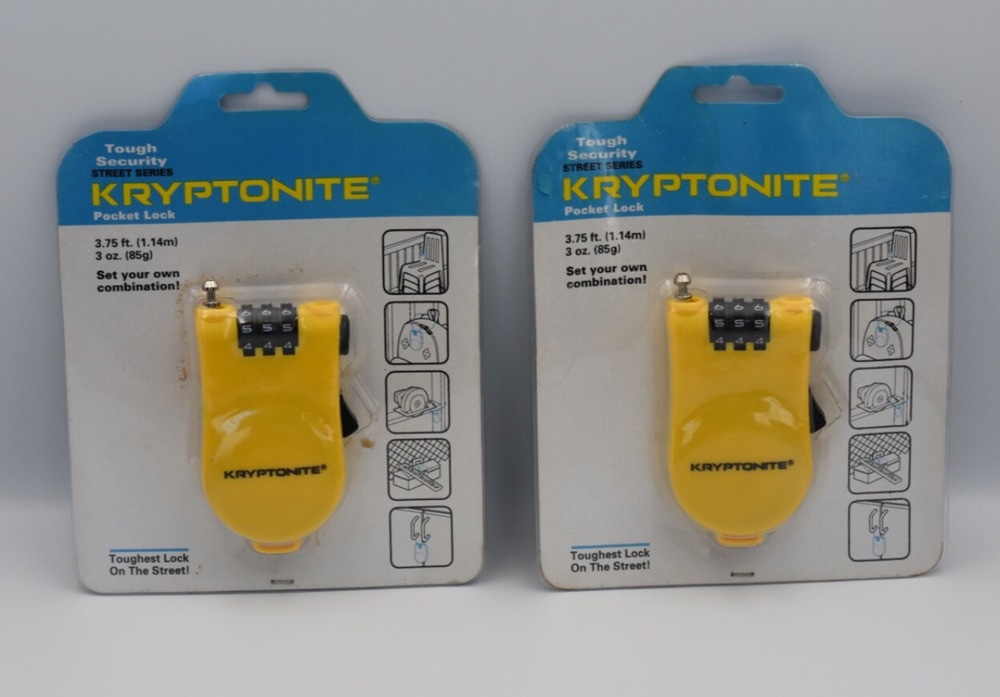 Security Kryptonite Street Series Pocket Retracting Cable Combination Lock SET